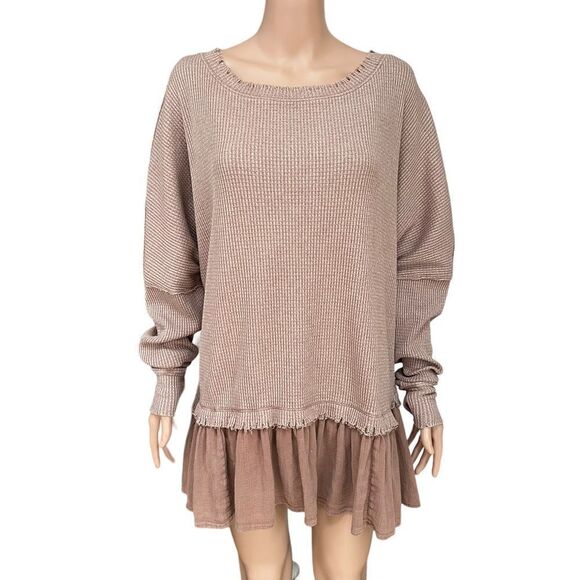 We The Free Bring in the Sunshine top super oversized cotton blend size XS. - Picture 2 of 8